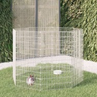 vidaXL 8-panelová klietka pre králiky 54x100 cm pozinkované železo - cena, srovnání