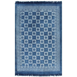 vidaXL Kilim koberec modrý 160x230 cm bavlnený vzorovaný