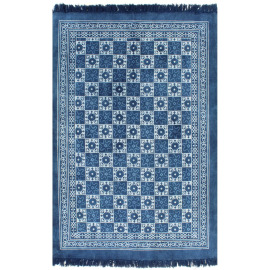 vidaXL Kilim koberec modrý 160x230 cm bavlnený vzorovaný