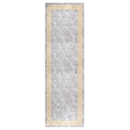 vidaXL Prateľný koberec 80x300 cm sivý protišmykový