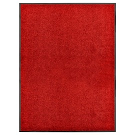 vidaXL Rohožka, prateľná, červená 90x120 cm