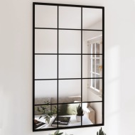 vidaXL Nástenné zrkadlo čierne 100x60 cm kov - cena, srovnání