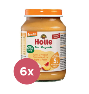 Holle Bio Broskyňa a jablko 6x190g - cena, srovnání