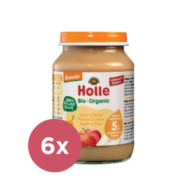 Holle Bio Jablko a hruška 6x190g