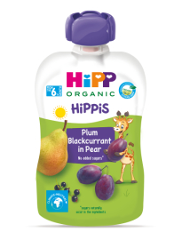 Hipp BIO HiPPiS Hruška, čierne ríbezle, slivka 100g