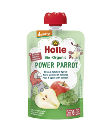 Holle Power Parrot Bio pyré hruška jablko špenát 100g
