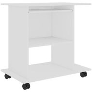 Shumee Počítačový stôl biely 80 x 50 x 75 cm drevotrieska - cena, srovnání