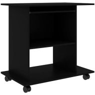 Shumee Počítačový stôl čierny 80 x 50 x 75 cm drevotrieska - cena, srovnání