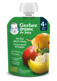 Gerber Organic Kapsička hruška, jablko a banán 90g