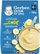 Gerber Kaša mliečna cereal banánová Dobrú noc 230g - cena, srovnání
