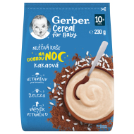 Gerber Kaša mliečna cereal kakaová Dobrú noc 230g - cena, srovnání