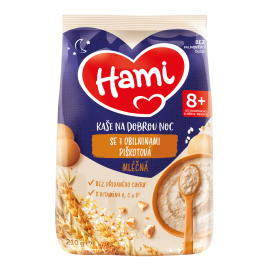 Nutricia Hami Kaša mliečna so 7 obilninami piškótová na dobrú noc 210g