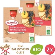 Babybio Jablko, čučoriedky a jahody 2x 4x90g - cena, srovnání