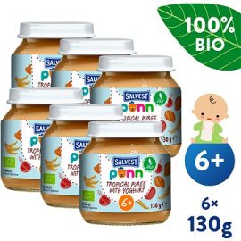 Salvest Põnn BIO Ovocné pyré s jogurtom 6x130g