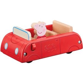 Tm Toys Prasiatko Peppa drevené rodinné auto + figúrka Peppa