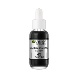 Garnier Pure Active AHA + BHA Charcoal Serum 30ml