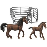 Rappa Sada 2ks hnedých koní s ohradou - cena, srovnání