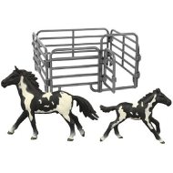 Rappa Sada 2 ks čierno-bielych koní s ohradou - cena, srovnání