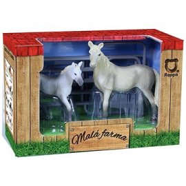 Rappa Sada 2ks bielych koní s ohradou