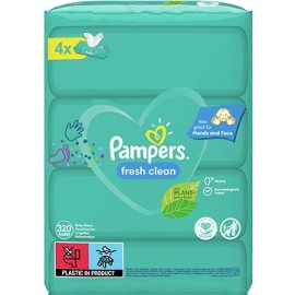 Pampers Vlhčené obrúsky XXL Fresh Clean 4x80ks