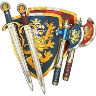 Liontouch Rytiersky set pre dvoch, modrý + červený - Meč, štít, sekera - cena, srovnání