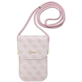 Guess Guess PU 4G Metal Logo Script Phone Bag Pink