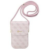 Guess PU 4G Metal Logo Script Phone Bag Pink - cena, srovnání