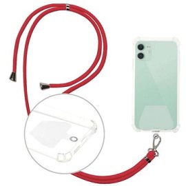 MyPhone Univerzálny popruh na krk na telefóny so zadným krytom červený