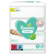 Pampers Sensitive Vlhčené utierky 4x80ks - cena, srovnání