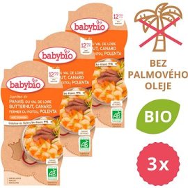 Babybio Paštrnák s maslovou tekvicou, kačicou a polentou 3x(2x200g)