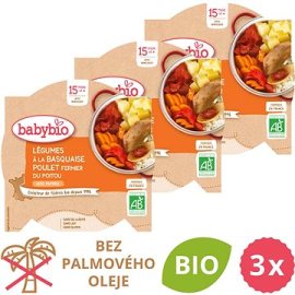 Babybio Zelenina s baskickým kuraťom a ryžou 3x260g