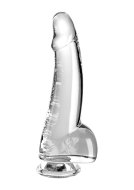 Pipedream King Cock Clear Cock with Balls 7.5" - cena, srovnání