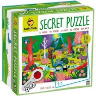 Ludattica Secret Puzzle s lupou, Lesné zvieratká 24 dielikov - cena, srovnání