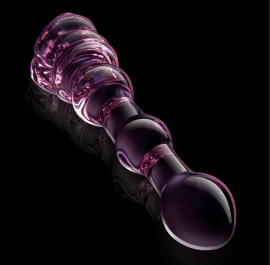 Dream Toys Glaze Glass Rosebud Beaded Dildo