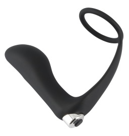 Black Velvet Vibrating Ring & Plug