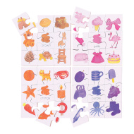 Bigjigs Toys Drevené didaktické puzzle farby 4v1 - cena, srovnání