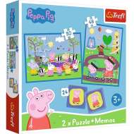Trefl Puzzle 2v1 + pexeso - Šťastné chvíle s prasiatkom Peppa - cena, srovnání