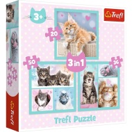 Trefl Puzzle 3v1 - Milé domáce zvieratká - cena, srovnání