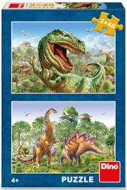 Dino Puzzle Súboj dinosaurov 2x48 dielikov