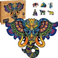 Puzzler Puzzle drevené, farebné - Posvätný Slon - cena, srovnání