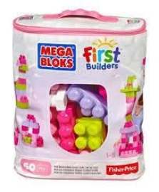 Mattel MEGA BLOKS Kocky v plastovom vrecúšku ružové