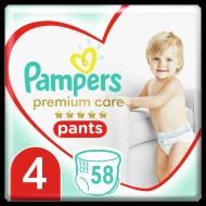 Pampers Premium Care Pants 4 9-15kg 58ks - cena, srovnání