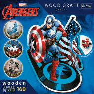 Trefl Drevené puzzle 160 - Nebojácny Kapitán America - cena, srovnání