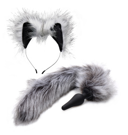 Tailz Grey Wolf Tail and Ears Set