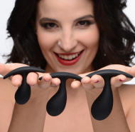 Master Series Dark Droplets 3 Piece Curved Anal Trainer Set - cena, srovnání