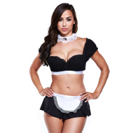 Baci Lingerie Maid Black Ruffle with White Under Bust - cena, srovnání