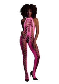 Ouch! Glow in the Dark Bodystocking with Halterneck