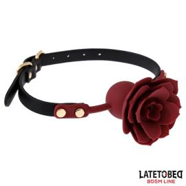 Latetobed BDSM Line Breathable Ball Gag with Rose