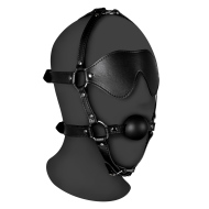 Ouch! Xtreme Blindfolded Head Harness with Solid Ball Gag - cena, srovnání