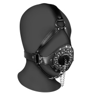 Ouch! Xtreme Open Mouth Gag Head Harness with Plug Stopper - cena, srovnání